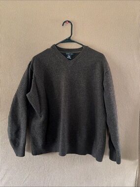 Synergy Men's V-Neck Sweater in Charcoal Brown